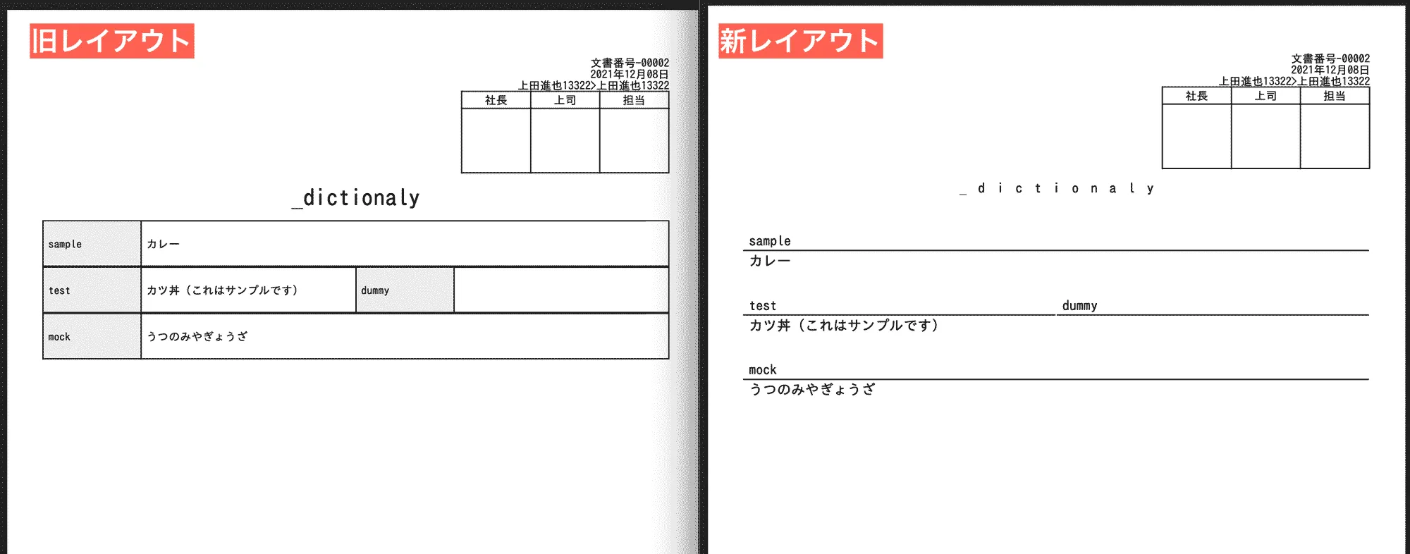 語録を含む日報をPDFに変換した出力結果