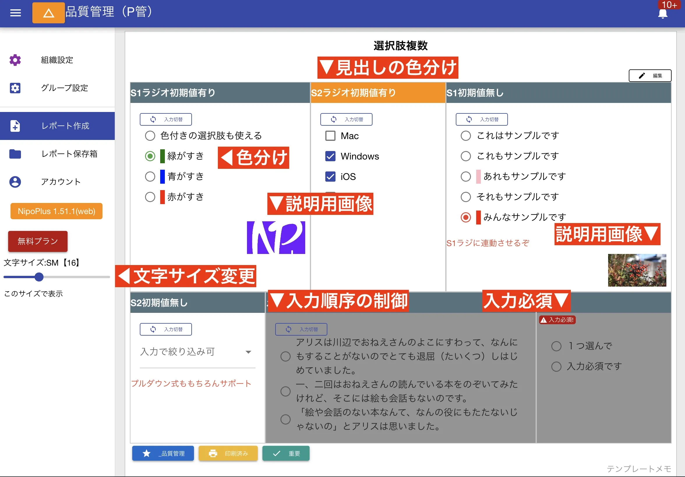 テンプレートの設計自由度がUP