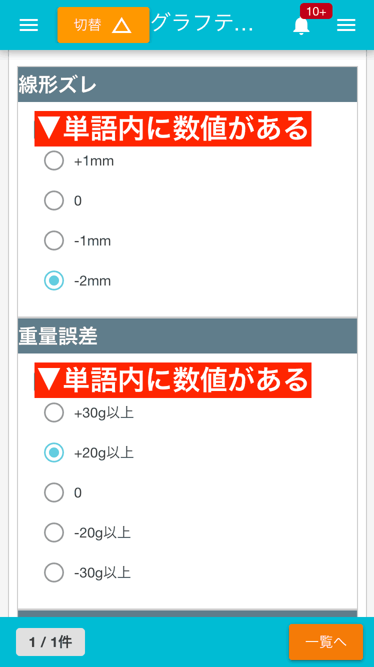 選択肢は単語ですが数値に置き換えてグラフ化することも可能です