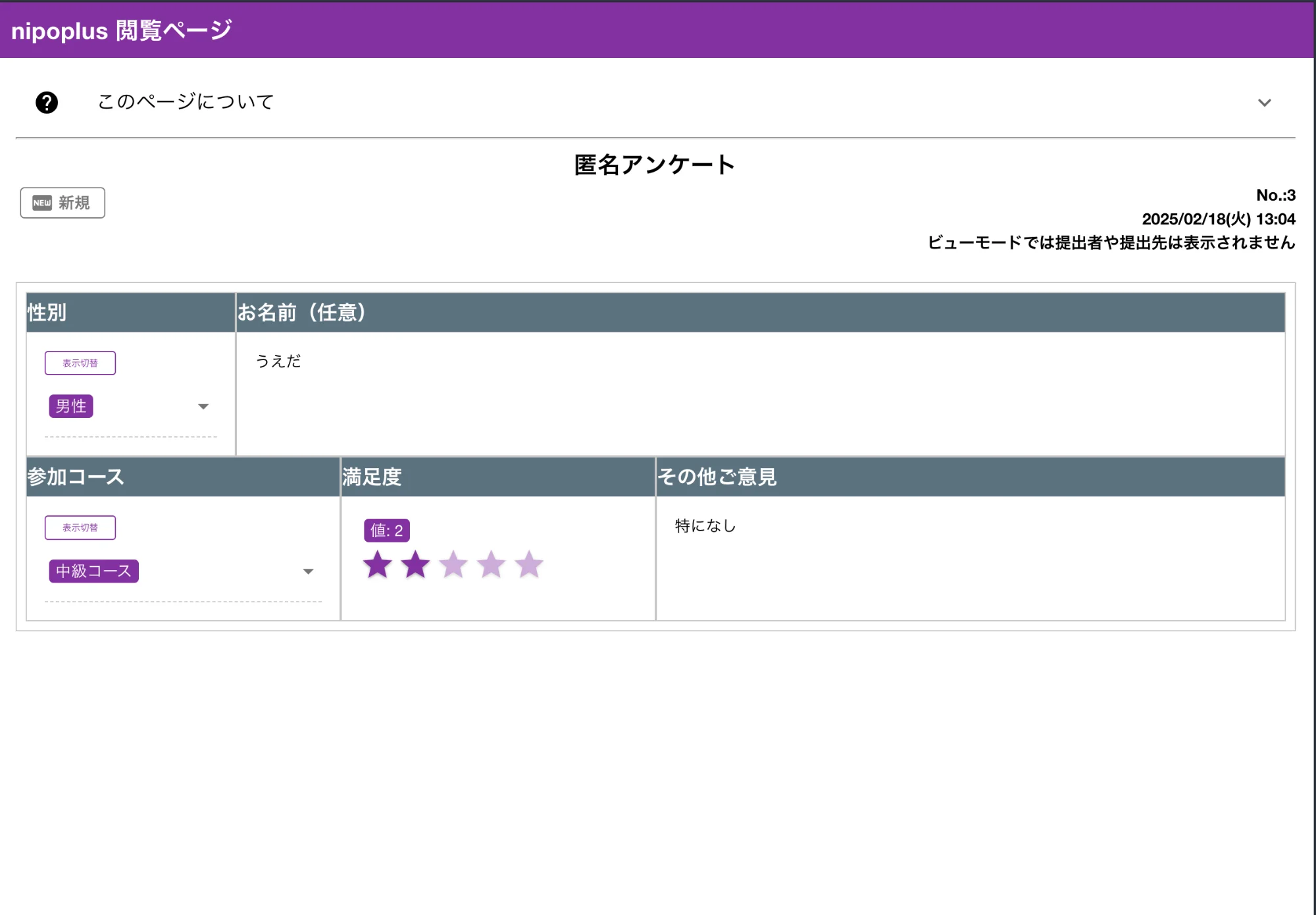 必要最小限しか見せません