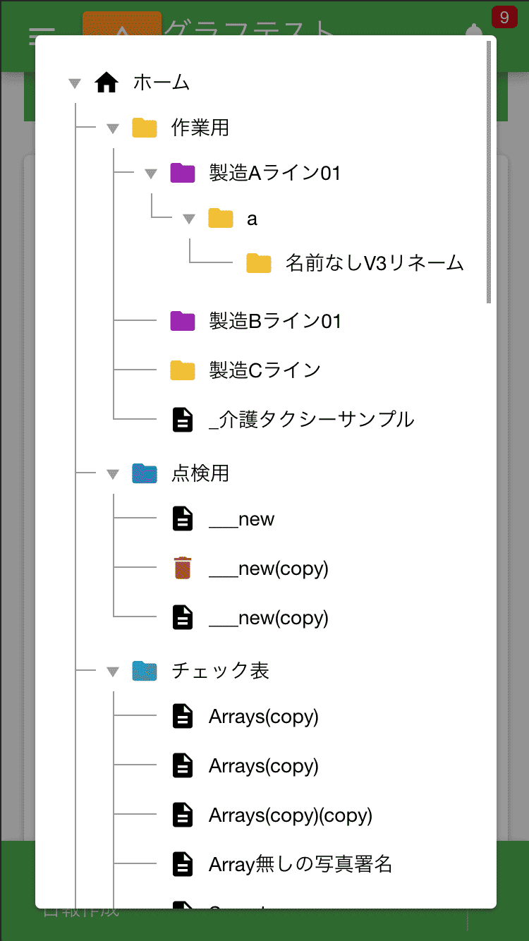 現在のフォルダツリー構造を俯瞰してみましょう